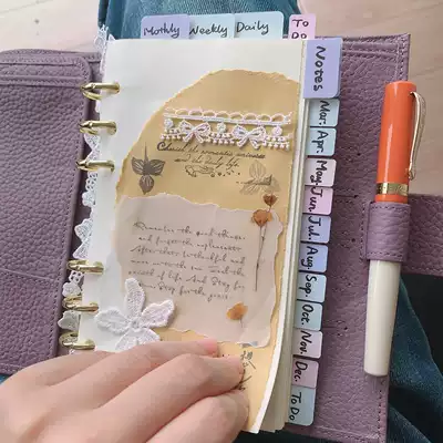 (Novice good thing) handwritten Morandi color label index sticker