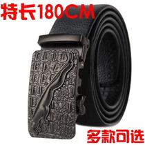 Belt buckle belt automatic men mens pants belt youth business lengthened Fat Man 150 leather middle casual tide leopard