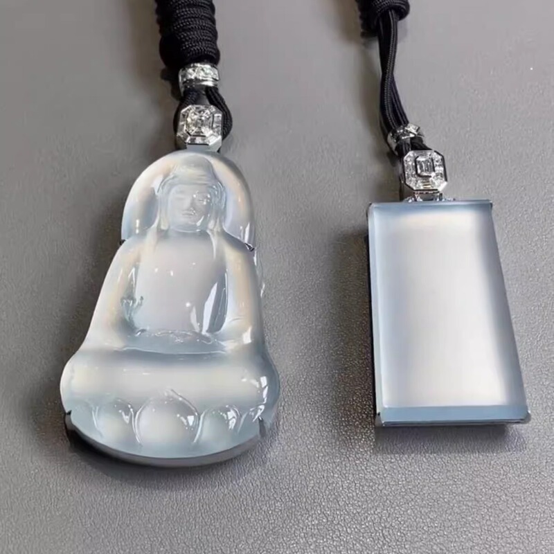 Myanmar Ice Natural Plain Guanyin Jade Pendant Laokeng a Goods White Ice Wushi Brand Jade Pendant Authentic Pendant Myanmar Ice Natural Plain Guanyin Jade Pendant Laokeng a Goods White Ice Wushi Brand Jade Pendant Authentic Pendant