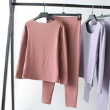 Двусторонное бархатное удерживающее тепло комфортное демисезонное термобелье, штаны, круглый воротник