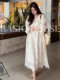 French cold style lace dress for women 2025 winter temperament new long skirt this year's popular beautiful skirt trend
