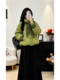 Sweet style loose plaid hooded coat for women this year's popular new winter style niche temperament age-reducing warm cotton coat