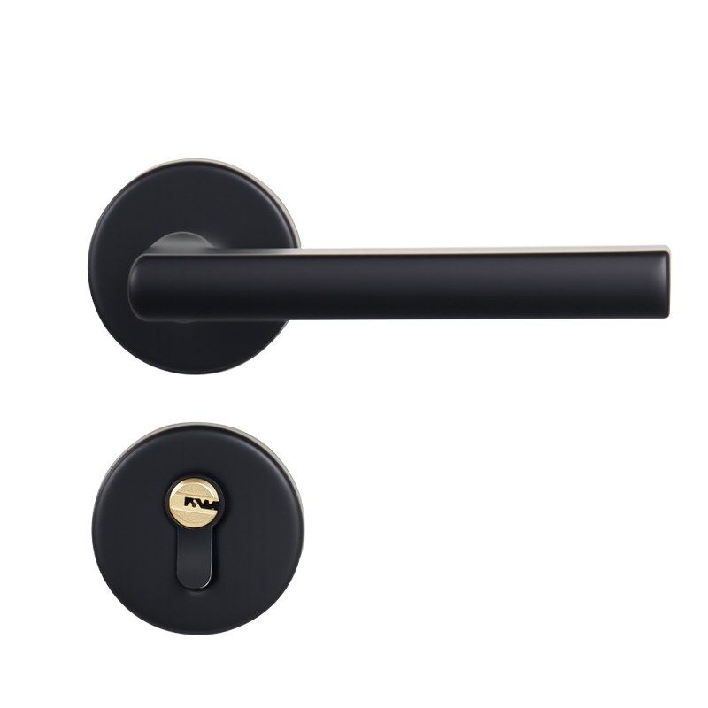 Bedroom Silent Lock Wooden Door Lock Indoor Door Lock Anti-Sagging Universal Door Lock Black Magnetic Lock Split Lock