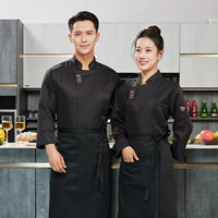 Черная печать, водонепроницаемый лонгслив, юбка в складку, фартук