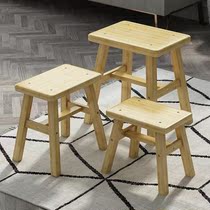 Rural household stool small bench coffee table low stool creative shoe change shoes Bamboo adult living room solid wood children modern