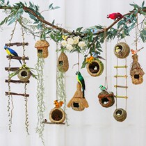 Plant Point Kindergarten Ring Genesis Faculty of Creative Decorative Hanging Accessories Hanging Jewelry Birds Nest Opening of the Garden Corridor Materials