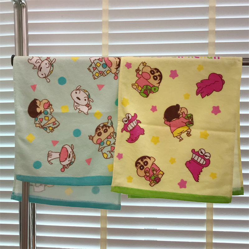 Cute Cartoon Crayon Shin-Chan Printed Long Towel Cotton Absorbent Quick-Drying Non-Shedding Household Kidsren's Towel