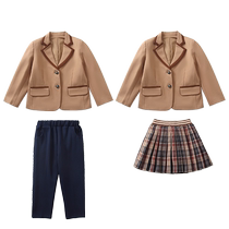 英伦风西装班服小学生校服儿童演出服三件套幼儿园园服春秋套装冬