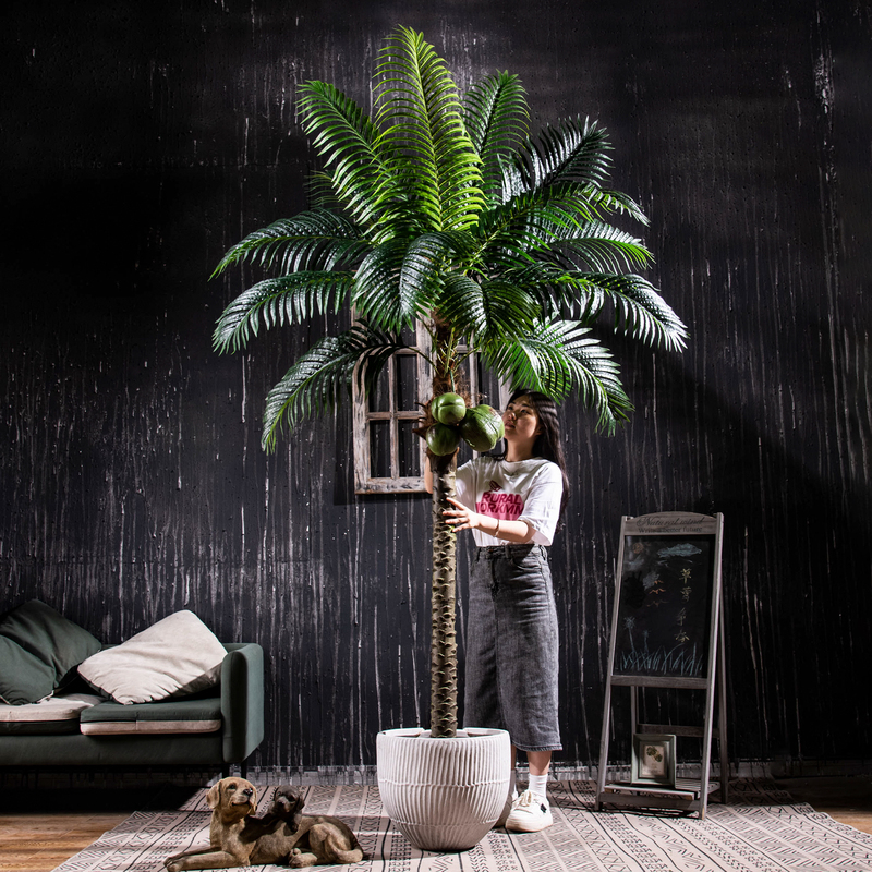 High-End Artificial Green Plant, Areca Palm Fake Tree, Tropical Plant, Bionic Potted Coconut Tree, Landscaping Decoration, Light Luxury Ornament High-End Artificial Green Plant, Areca Palm Fake Tree, Tropical Plant, Bionic Potted Coconut Tree, Landscaping Decoration, Light Luxury Ornament