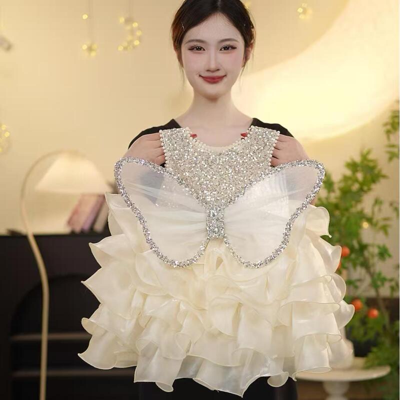 Girls' Dress 2026 Summer New Style Children's Fashionable Princess Dress Baby Girl Birthday Party Performance Outfit