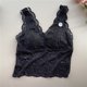 Full lace vest for women with breast pads, bra-free underwear, long T slim fit and versatile small suspender v-neck top