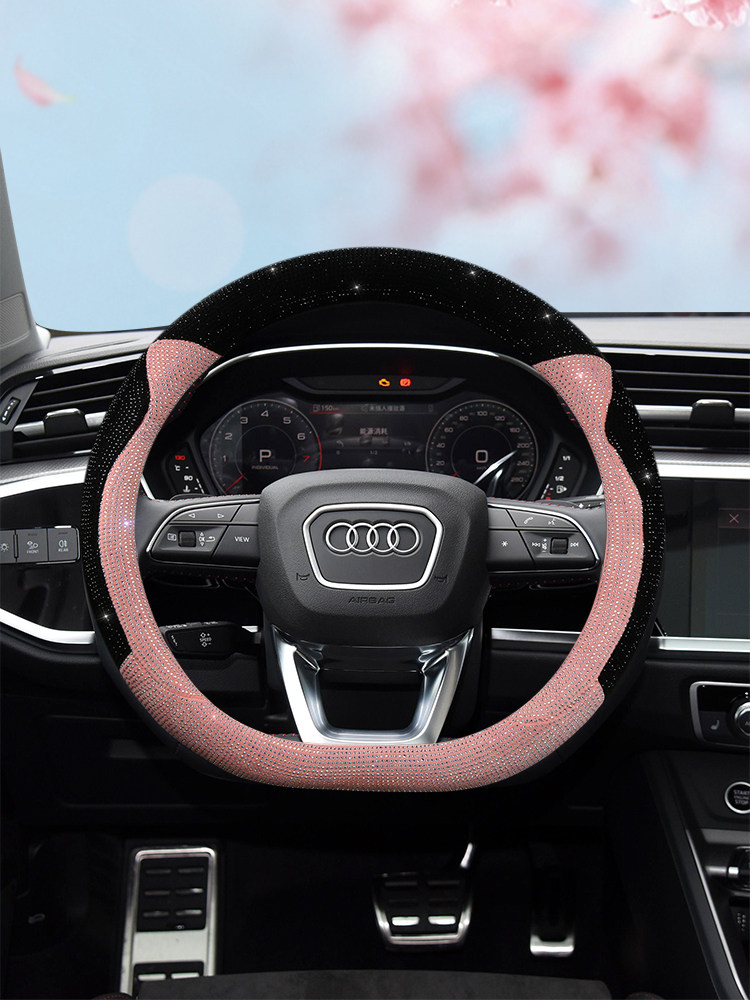 Audi New A4L Steering Wheel Cover A3 A5 A6L A7L A8 Q2L Q3 Q5L Q7 Q8 Handle Cover Diamond Women's Model