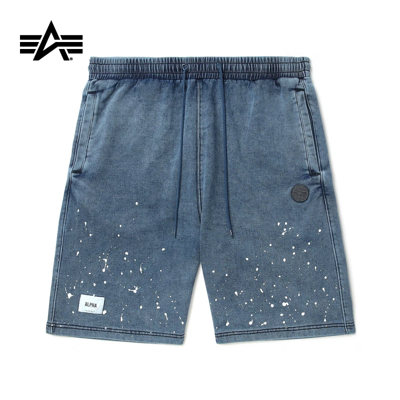 Мужские спортивные шорты Alpha Industries American Splash-Ink loose shorts summer