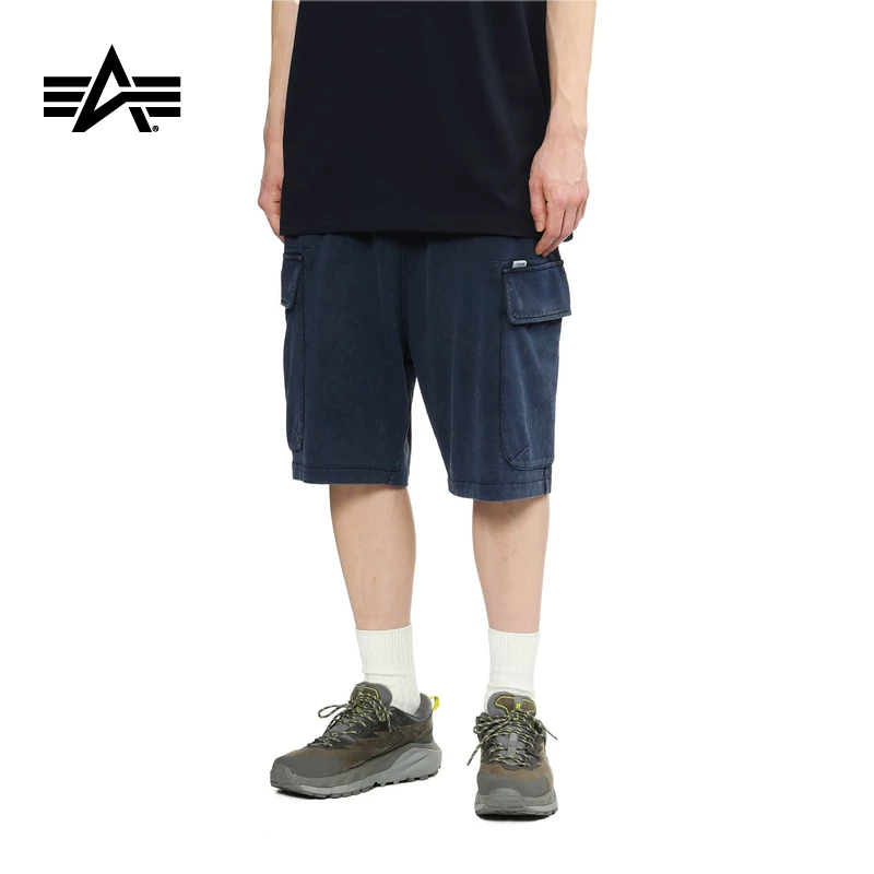 Alpha Industries Мужские американские потрепанные рабочие свободные шорты Лето Alpha
