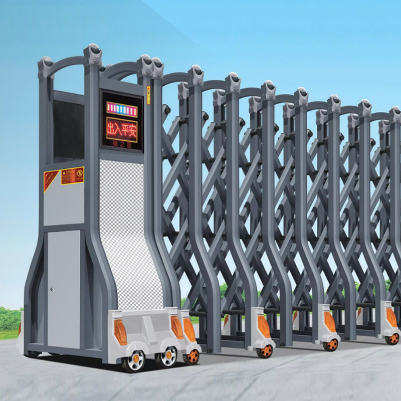 Aluminum alloy electric telescopic door unit household courtyard door school automatic gate factory gate stainless steel electric gate