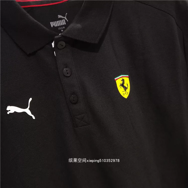 Puma, ferrari, summer racing car, sports polo, with short sleeve