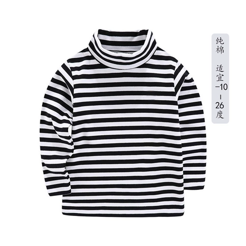 Детское приятное телу хлопковое термобелье, детская футболка для мальчиков, демисезонный лонгслив, высокий воротник, подходит для подростков