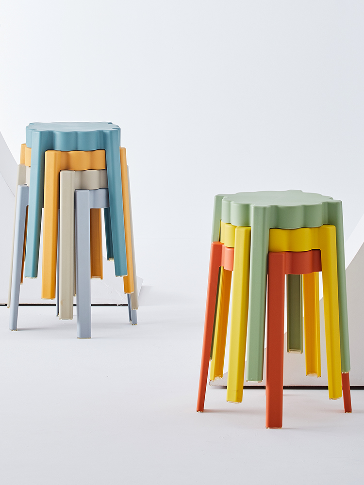 One-piece plastic stool color student stool creative characteristic stool training stool stackable group activity stool coaching