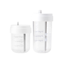 Algebraist good-looking girl cute summer fairy water cup childrens portable transparent kettle tons of straw cups