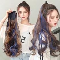 Wig Matchwoman long curly hair large wave pick and dye long hair braid natural strap style wig female high ponytail