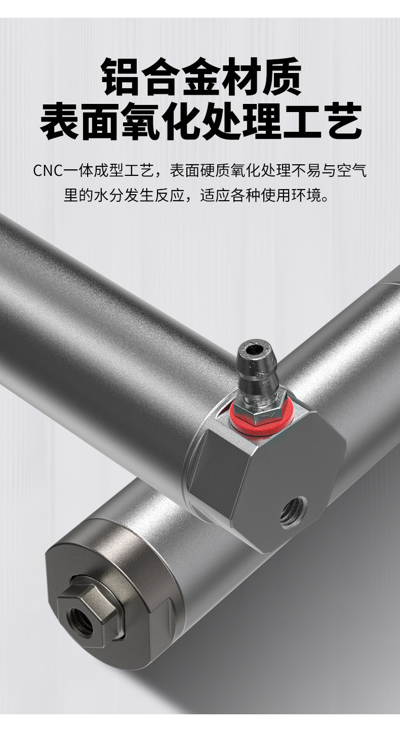 Цилиндр 机械手抱具管型气缸nsg-2020气动注塑机配件带缓冲防旋转伸缩夹具 Mvs
