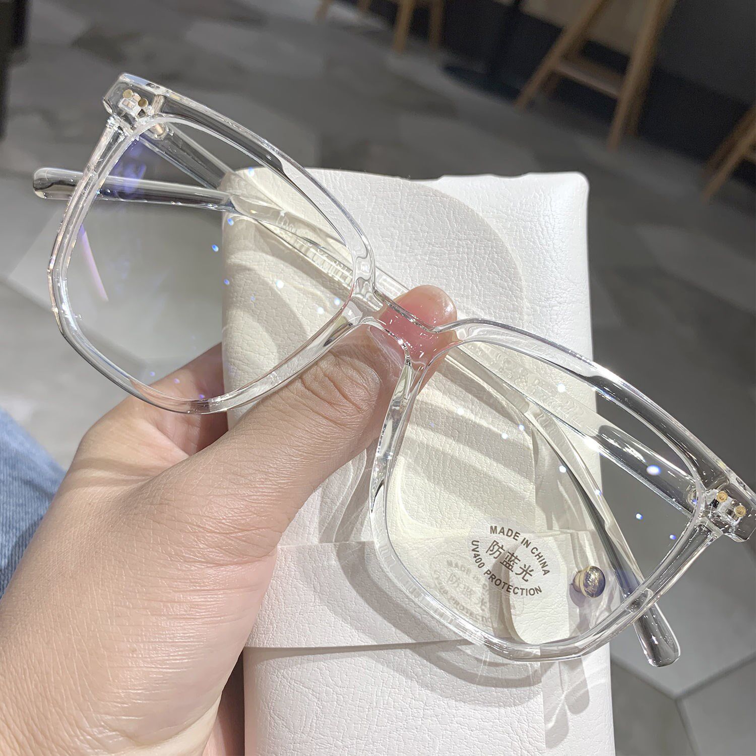 Glasses frame ins wind big frame square frame Hepburn style lensless glasses frame female net red decoration Korean retro face small