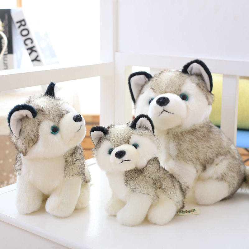 Simulation husky doll pillow cute dog plush toy children's small doll girl puppy doll