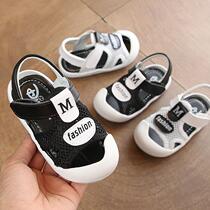 Summer baby sandals Baotou 1-3-year-old infant soft-bottom walking shoes male and female children anti-slip and breathable beach shoe 0