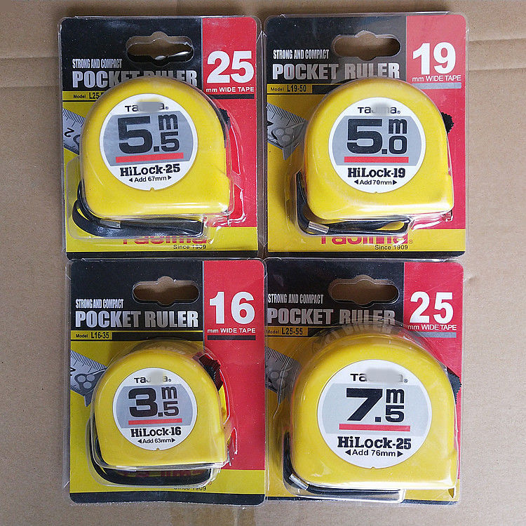 Tajima measuring tape 5 m 3 m 7 5 m 5 5 m 10 m ruler Imported Steel Tape Measure Male-made box ruler Ruler Mi ruler