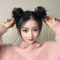 Pellet Hair Ornament Delicately High-end Double Pill Subhead Wig Loop Wig Female Flower Buds Hair head disc hairdresser Hair Reduction