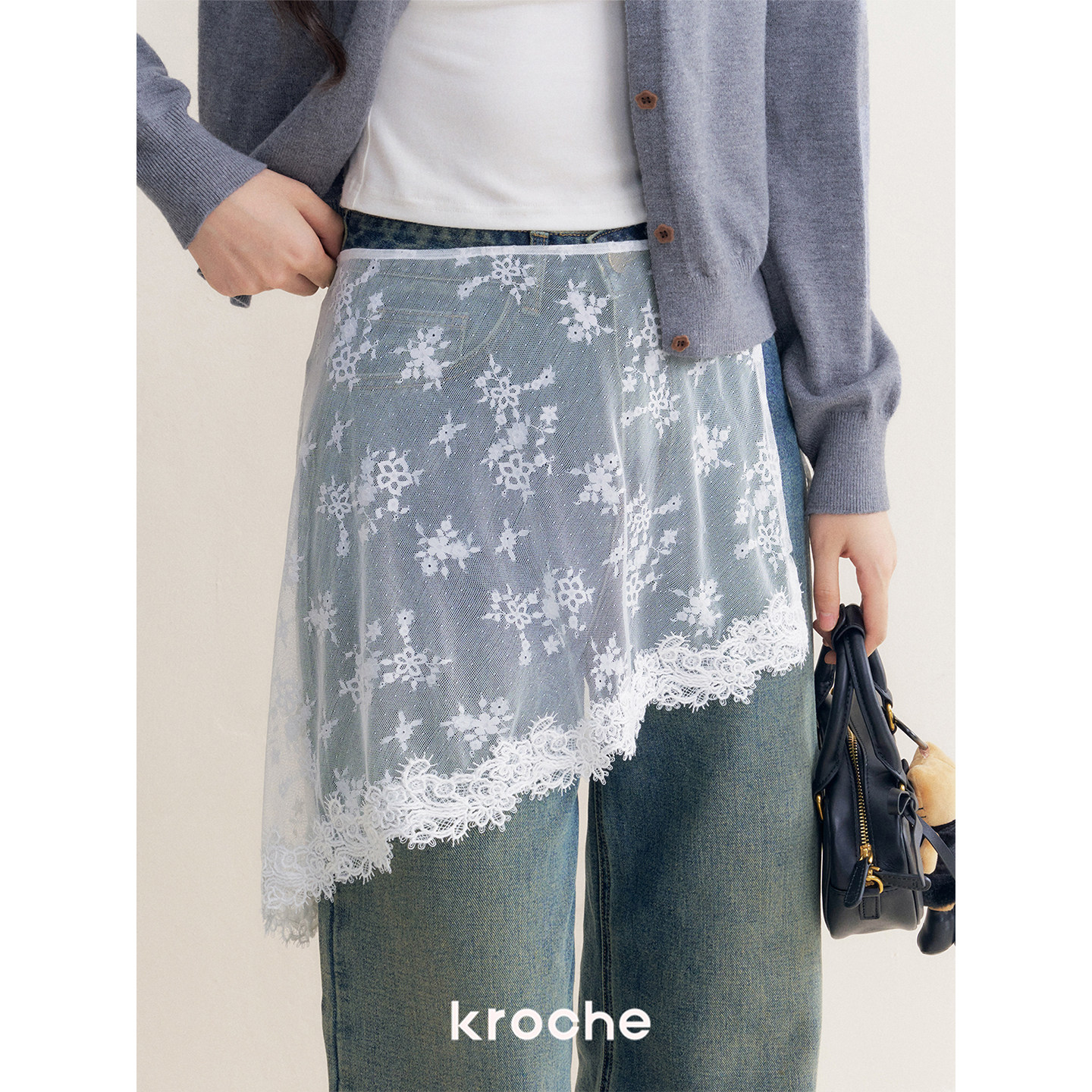 KROCHE デニム ワイド デニムパンツ KN2016