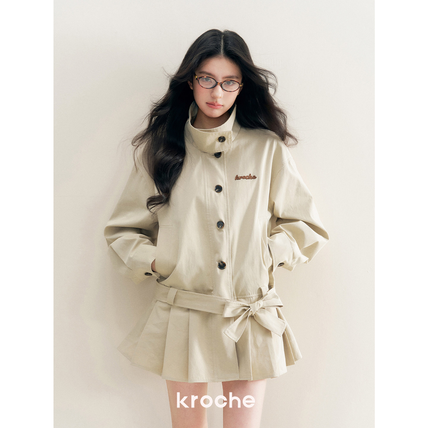 KROCHE プリーツ コート KZL8003