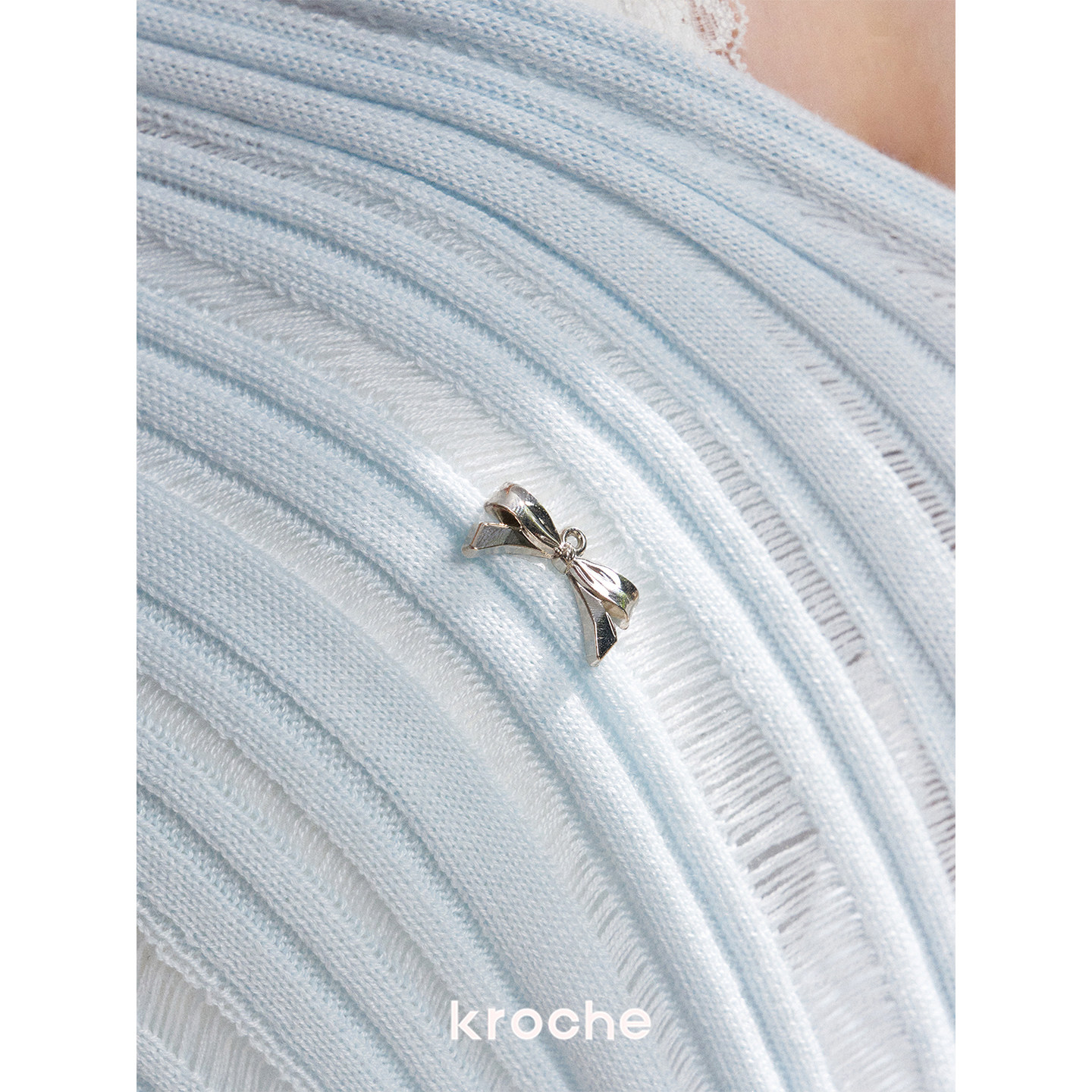 KROCHE アシンメトリー 透かし編み ニット KP9080