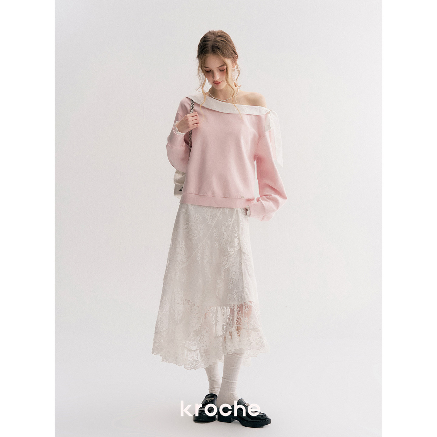 KROCHE レース アシンメトリー スカート KDC4023