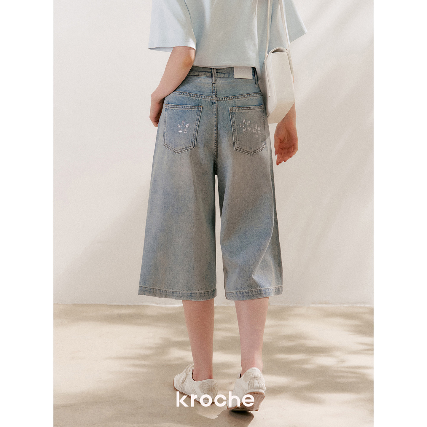 KROCHE デニム ワイド デニムパンツ KNC2040
