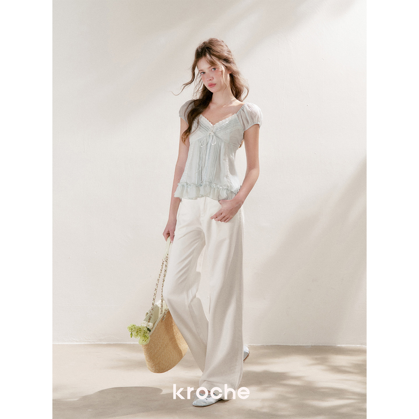 KROCHE レース Tシャツ KWF2038