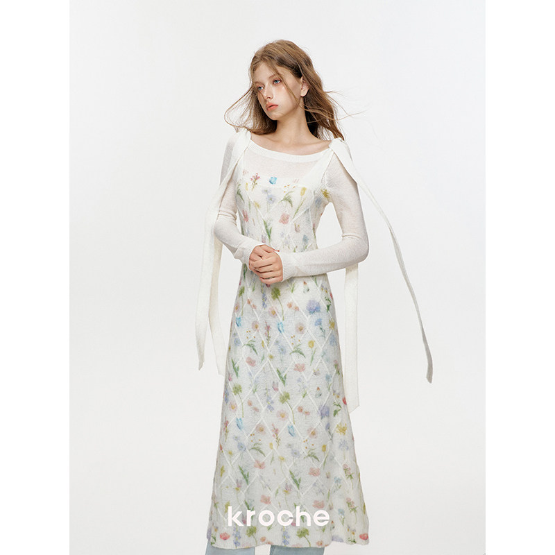KROCHE プリント ワンピース KB4324