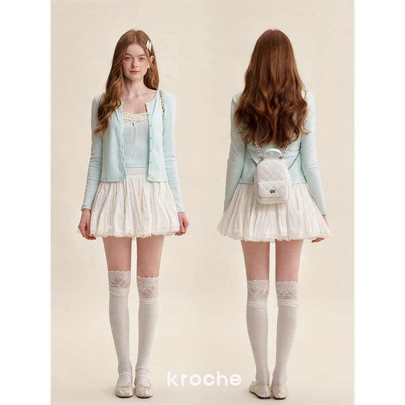 KROCHE レース ティアード スカート KB5064