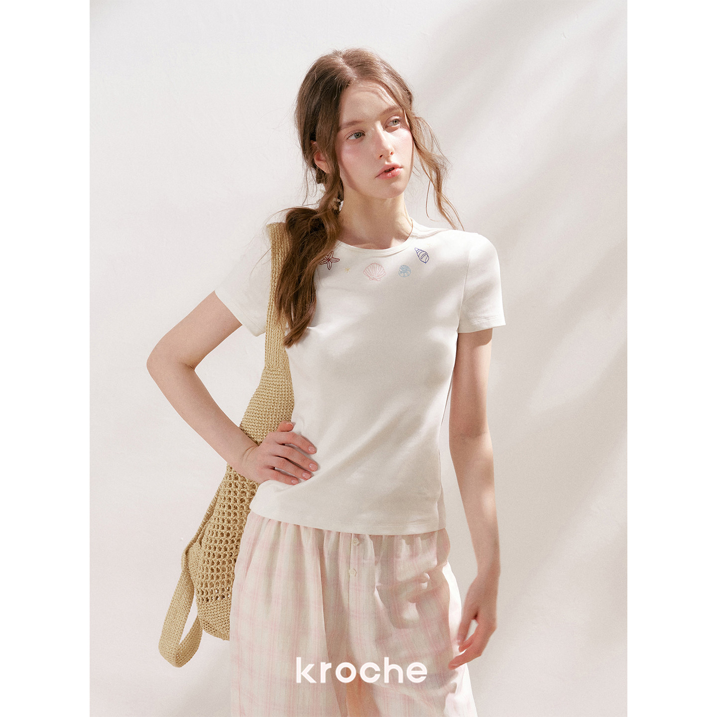 KROCHE 配色 半袖 Tシャツ KEC4071