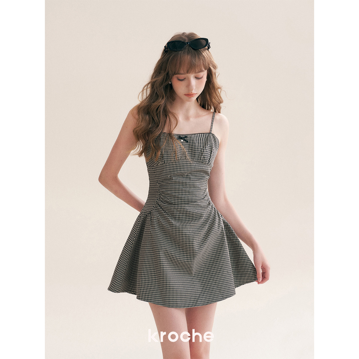 KROCHE チェック ワンピース