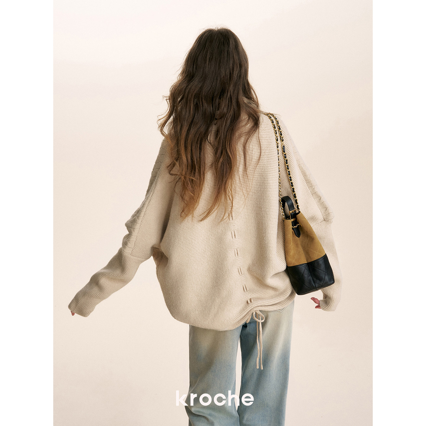 KROCHE ケーブル編み 長袖 ニット KTS7012