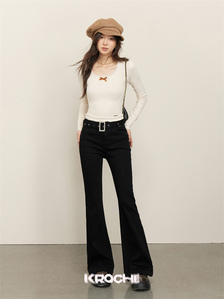 KROCHE リボン レース Tシャツ KB3352