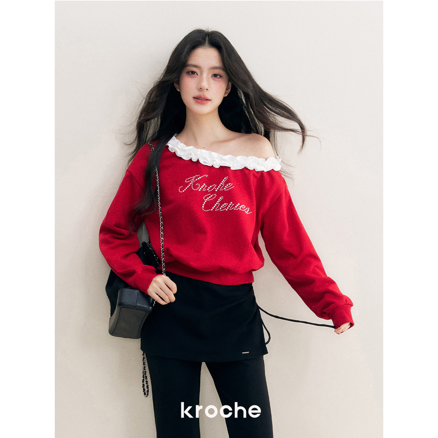 KROCHE アシンメトリー スウェット・パーカー KVA0004