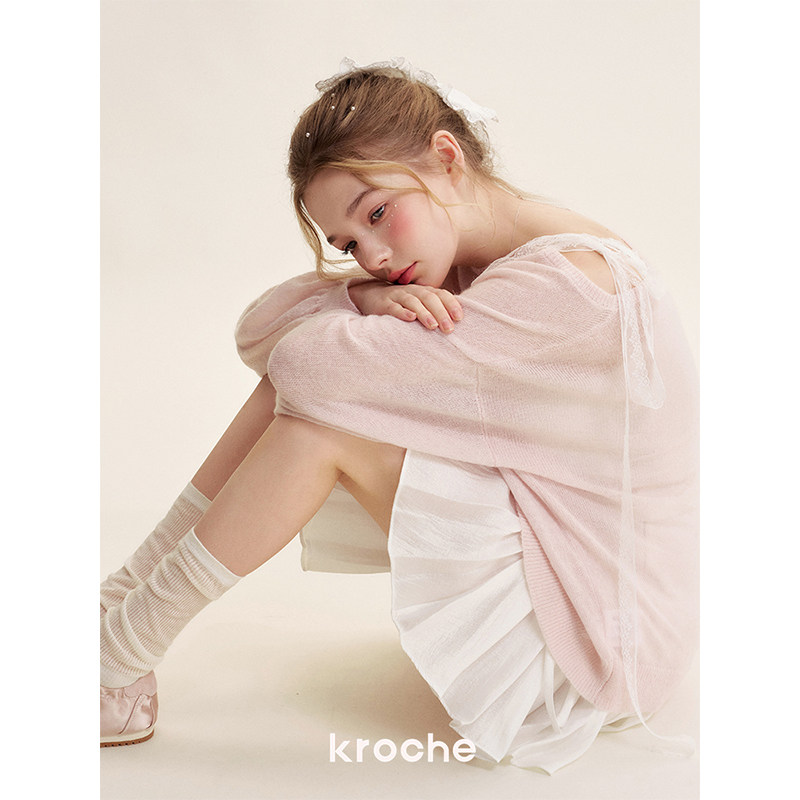 KROCHE リボン アシンメトリー スカート KB5110