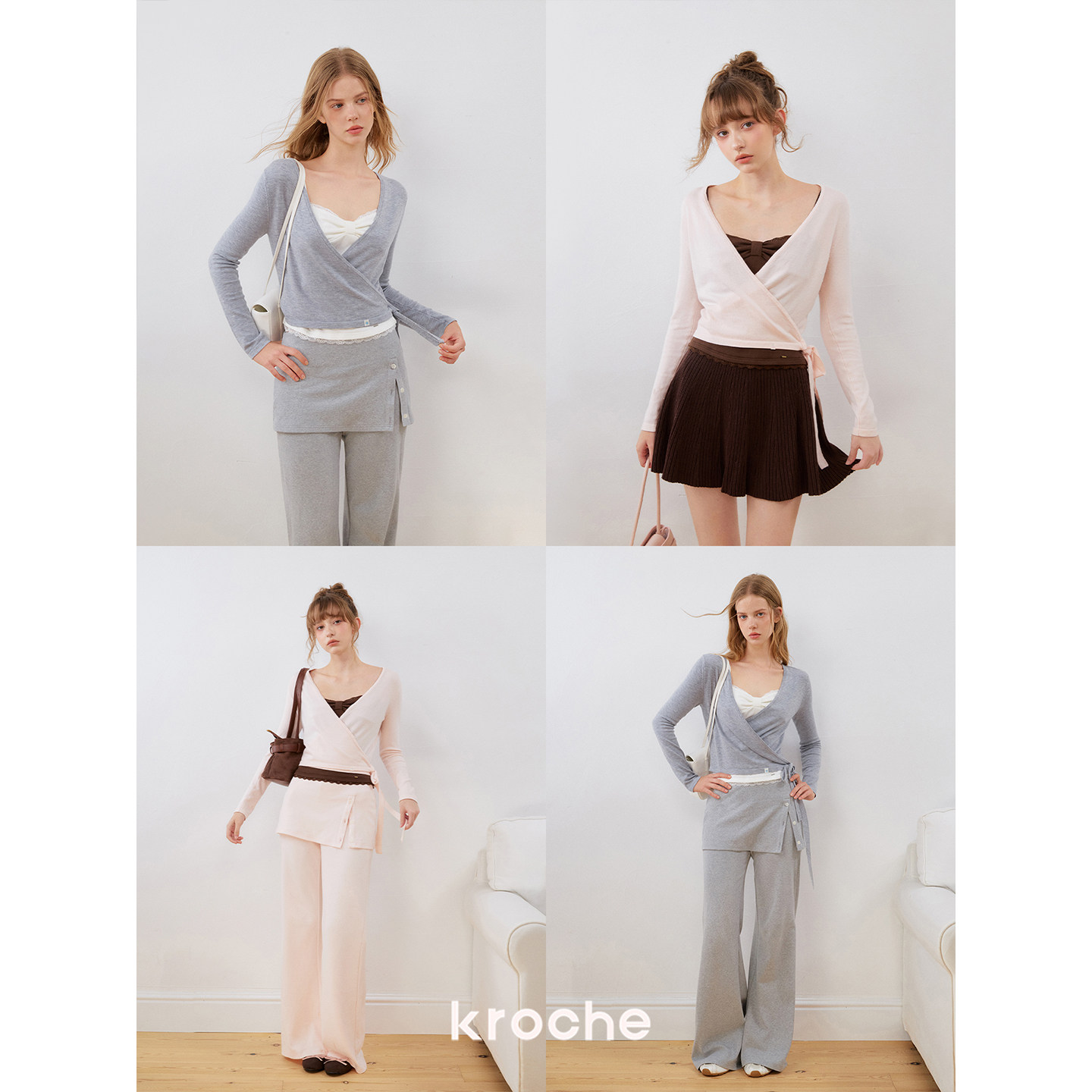 KROCHE Vネック 長袖 ニット