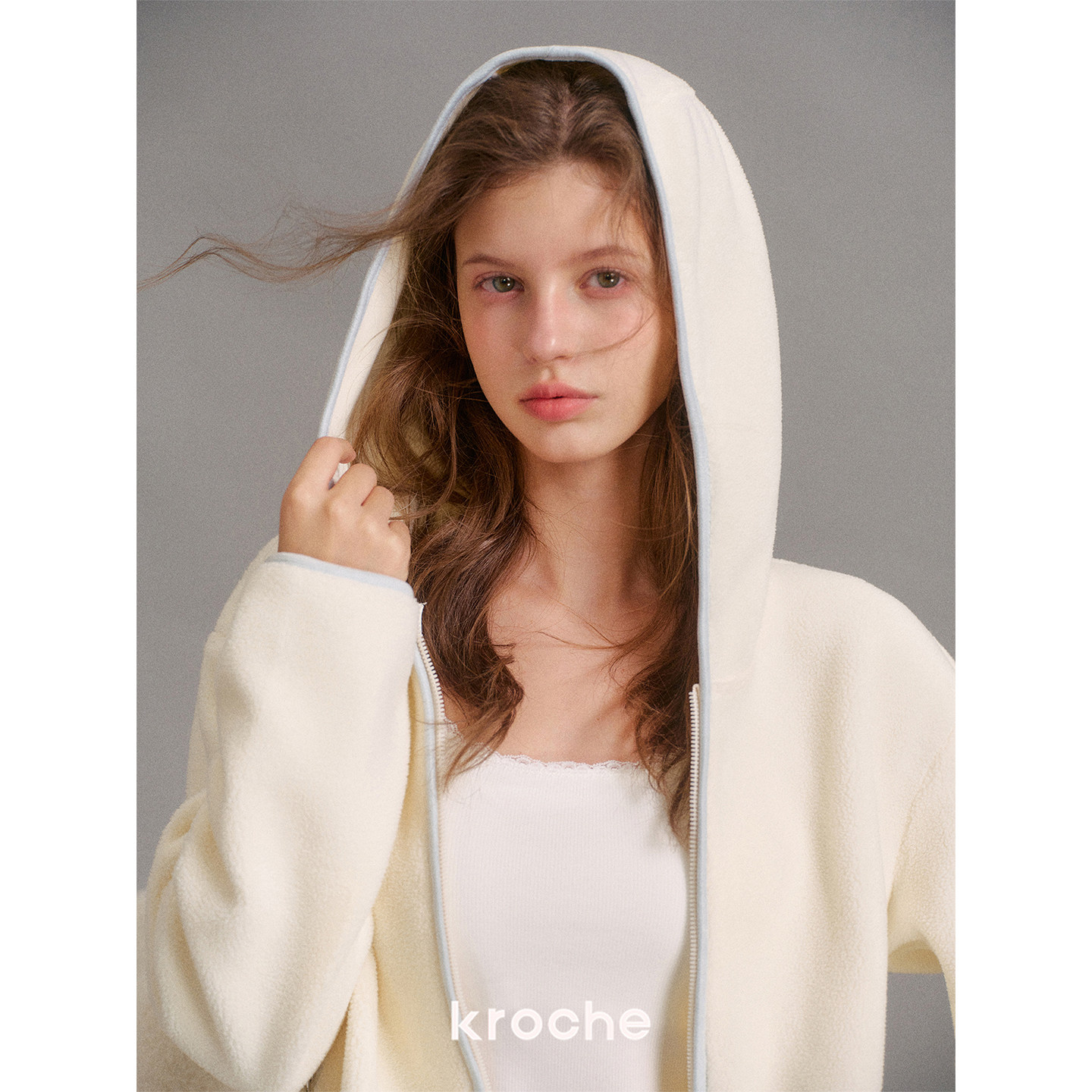 KROCHE 配色 フード付き ジャケット KVA3014