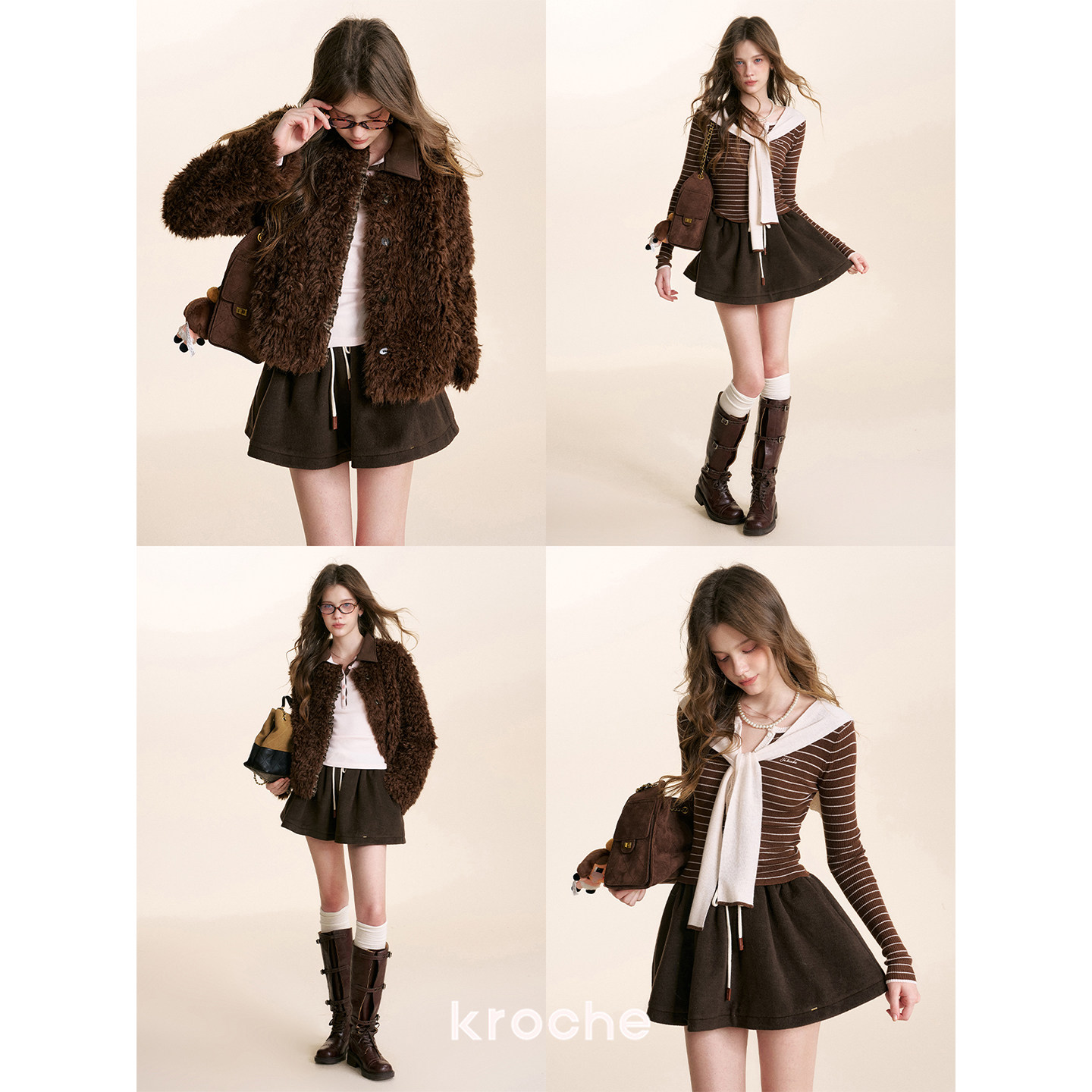 KROCHE 配色 スカート KDC9038