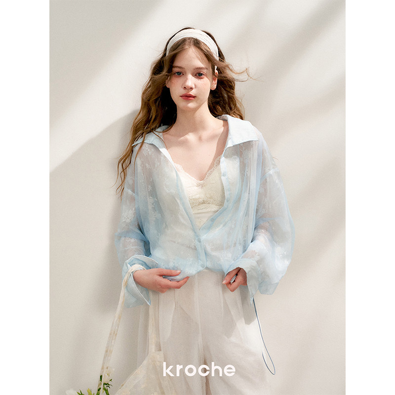 KROCHE レース 配色 ジャケット KZQ2001
