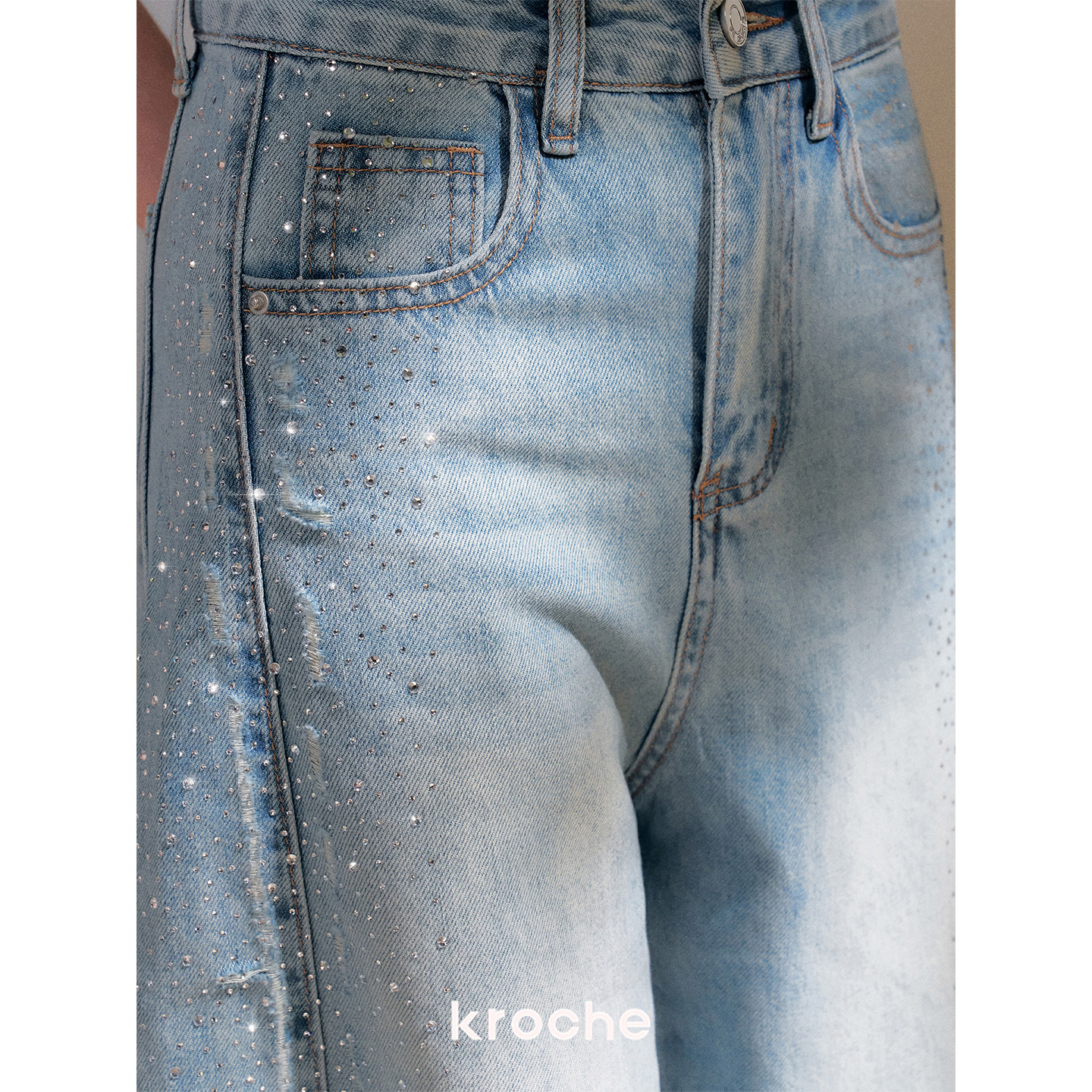 KROCHE デニム ワイド デニムパンツ KN2032