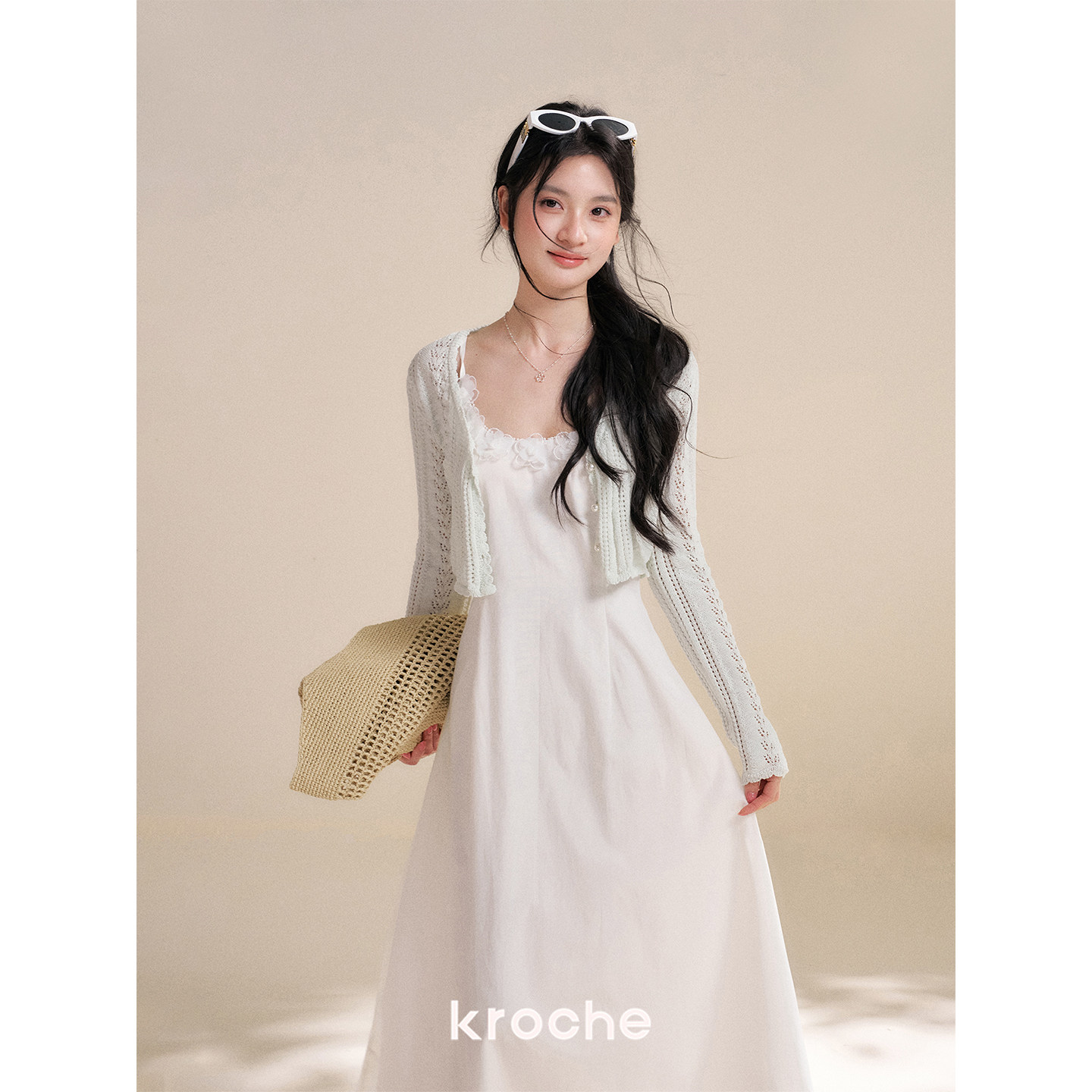 KROCHE フラワー ワンピース KR4069